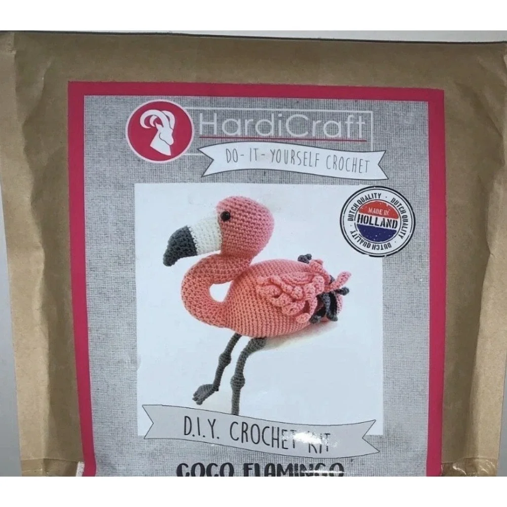 (NEW) Handi-Craft Do-It-Yourself COCO FLAMINGO Crochet Kit (Made in Netherlands)